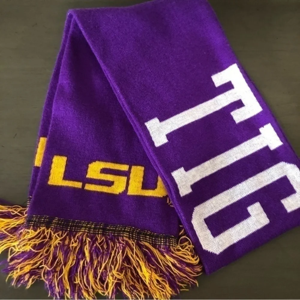 LSU Tigers Scarf Purple Reversible Winter Louisiana State University Football